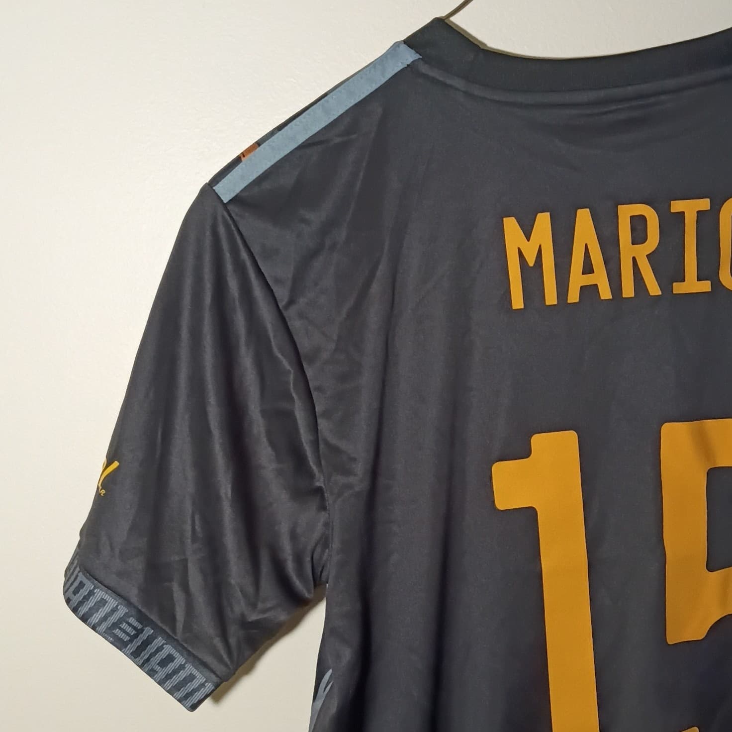 adidas Tigres UANL Soccer Jersey Aeroready Mario #15 Size M Black/Gray/Gold - Thumbnail 9