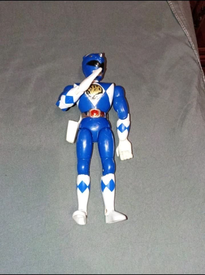 Bandai Power Rangers Blue Ranger Tiger Action Figure Blue/White Plastic