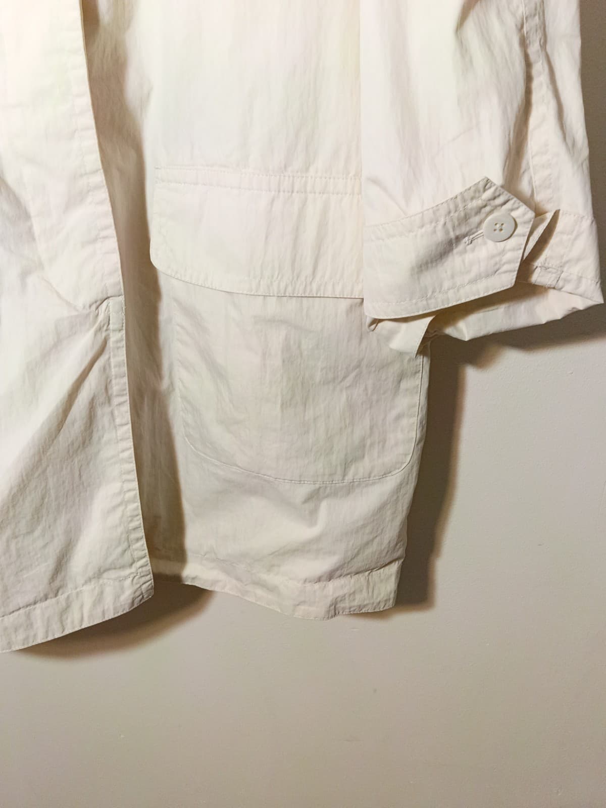 Eddie Bauer Womens L White Button Front Collared Mid-Length Long Sleeve Jacket - Thumbnail 10