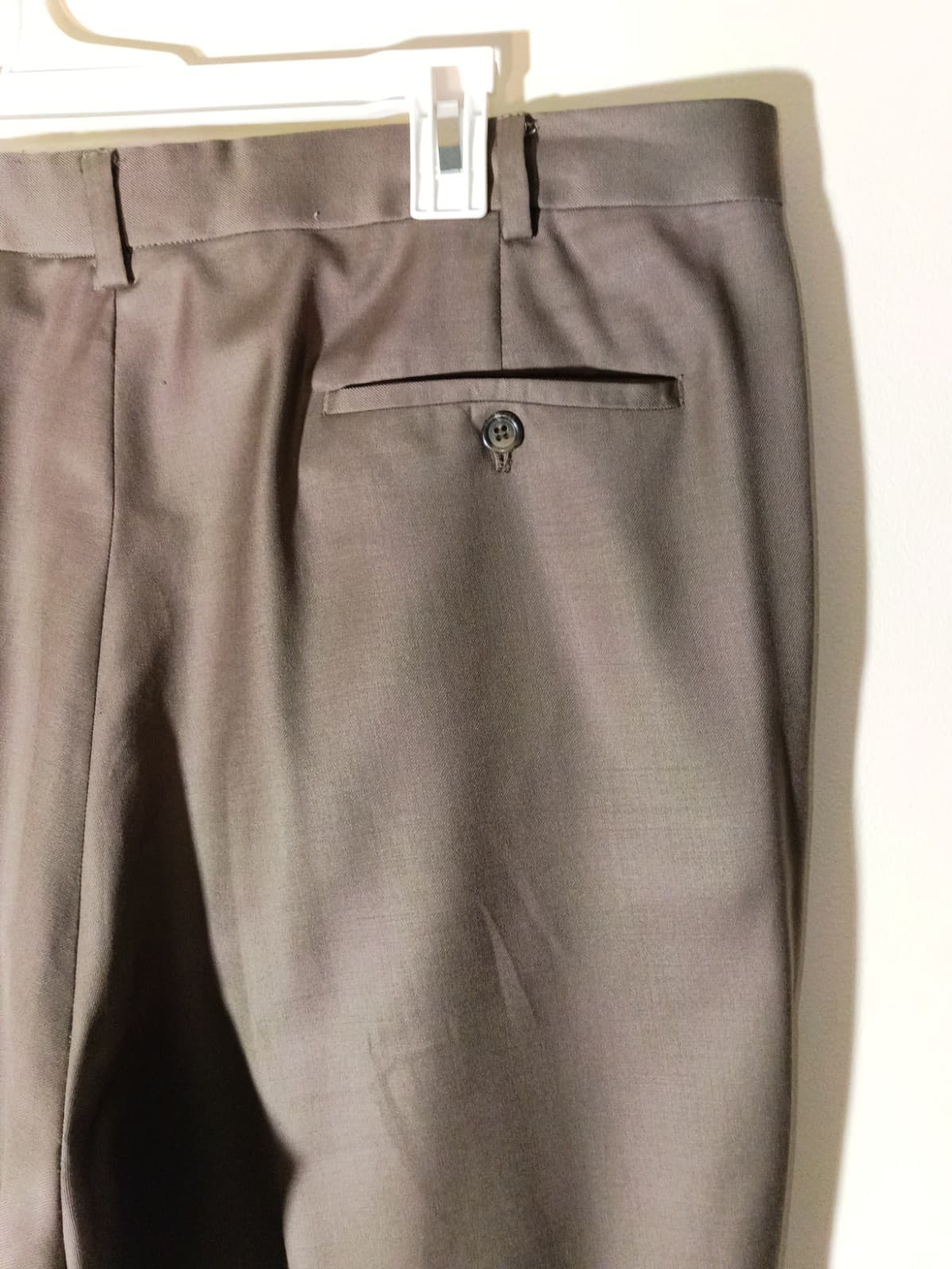Ralph Lauren Lauren Dress Pants Mens 38 Gray Wool Cashmere Pleated Cuffed - Thumbnail 3