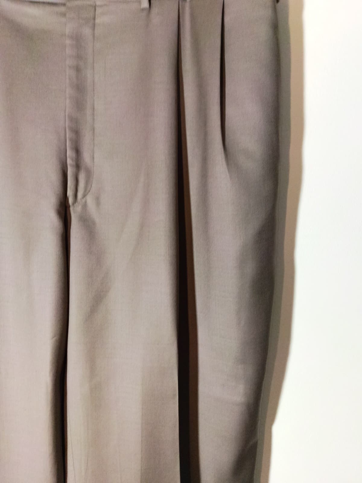 Ralph Lauren Lauren Dress Pants Mens 38 Gray Wool Cashmere Pleated Cuffed - Thumbnail 10