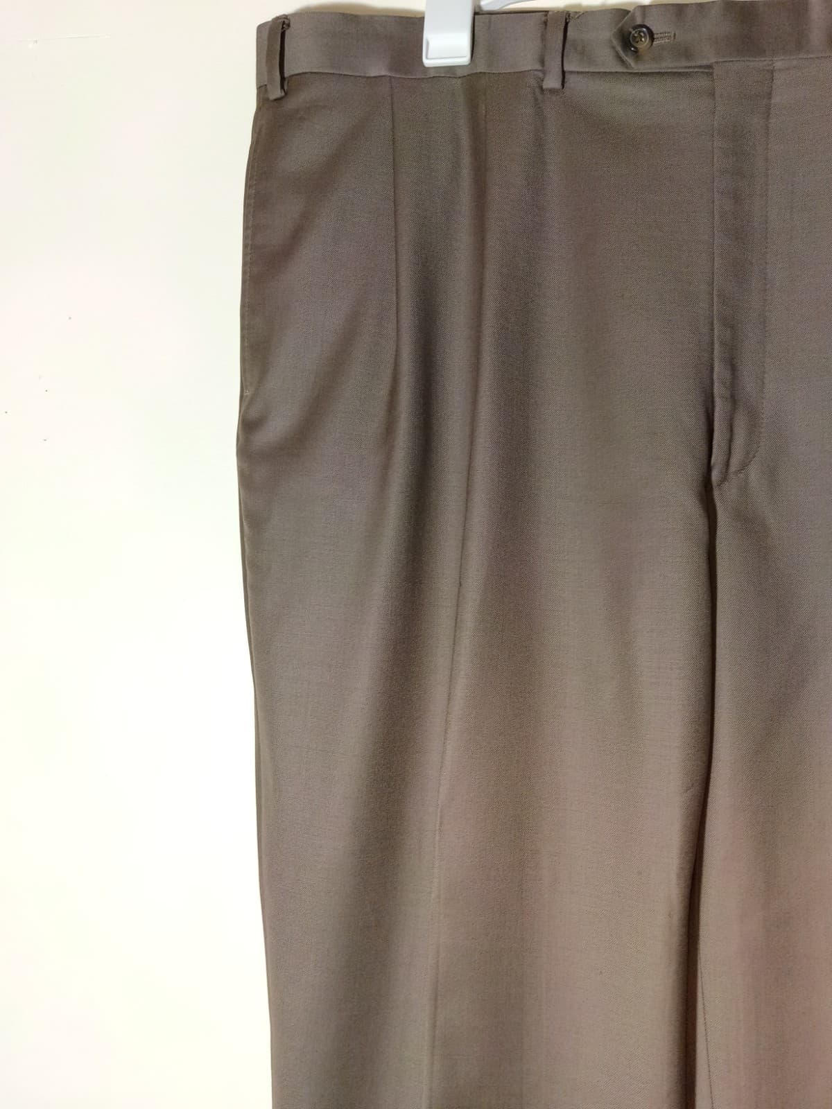 Ralph Lauren Lauren Dress Pants Mens 38 Gray Wool Cashmere Pleated Cuffed - Thumbnail 13