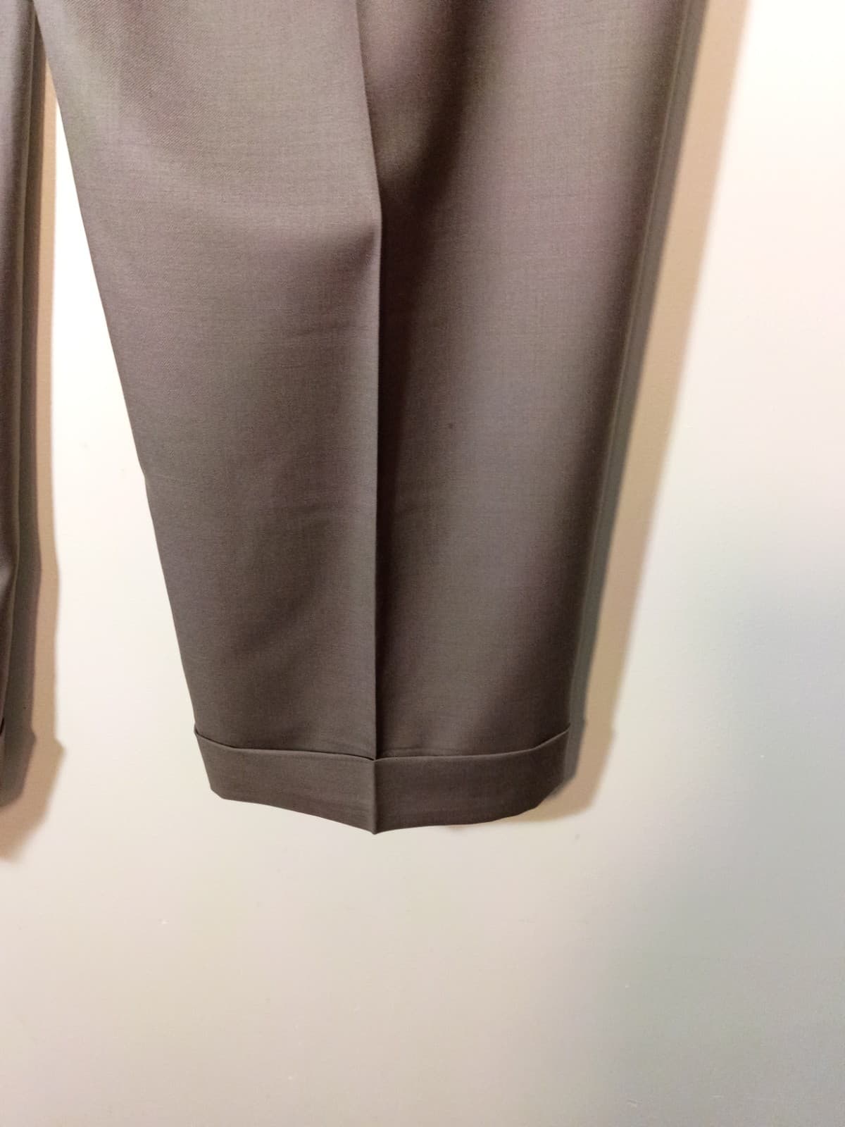 Ralph Lauren Lauren Dress Pants Mens 38 Gray Wool Cashmere Pleated Cuffed - Thumbnail 5