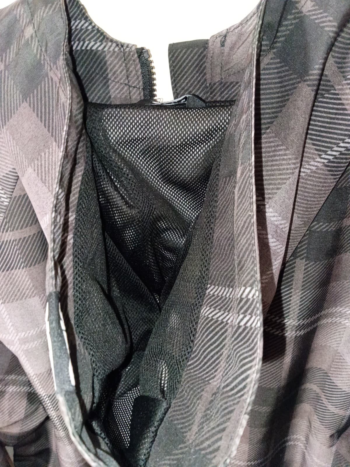 DGK 1/4 Zip Hooded Anorak Jacket Men's Size M Black Gray Plaid - Thumbnail 16