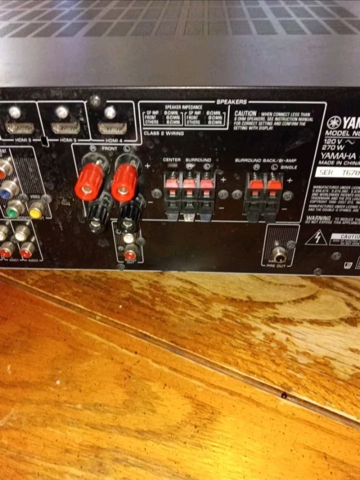 Yamaha RX-V565 7.1ch A/V Receiver DTS Dolby Digital HDMI AM/FM Tuner Black - Thumbnail 8