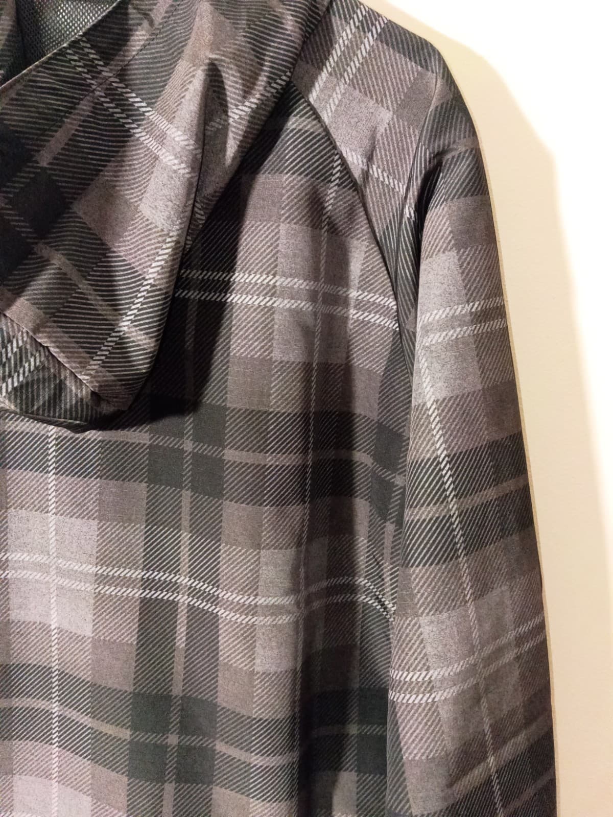 DGK 1/4 Zip Hooded Anorak Jacket Men's Size S Gray/Black Plaid Polyester - Thumbnail 10