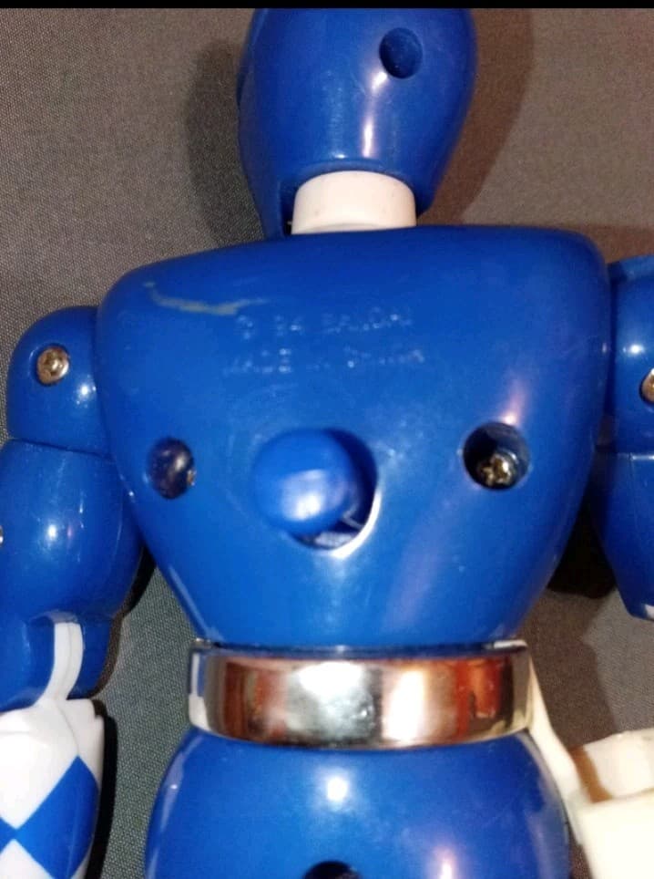 Bandai Power Rangers Blue Ranger Tiger Action Figure Blue/White Plastic - Thumbnail 3