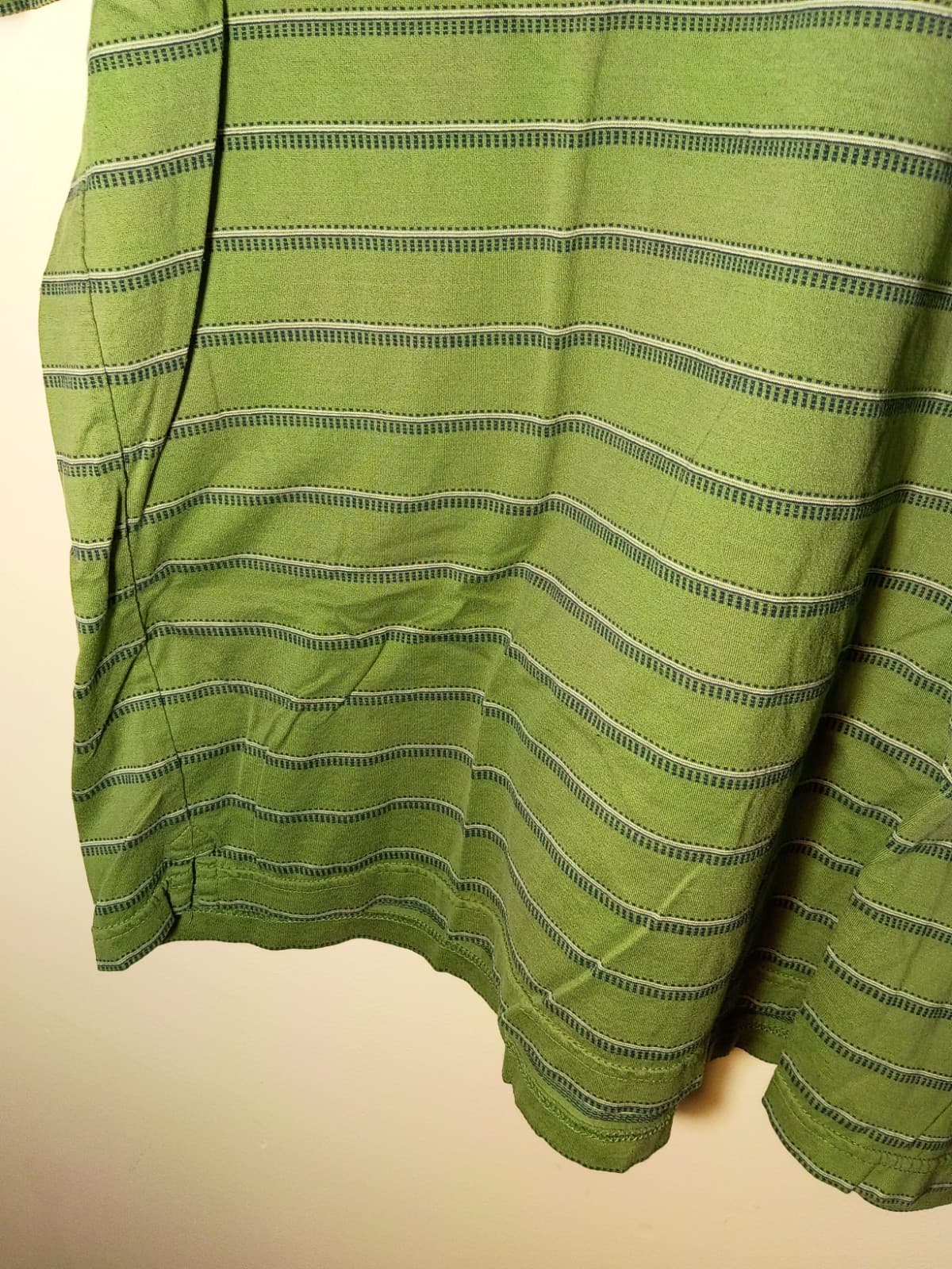 Chaps Golf Men's XL Mercerized Cotton Striped Polo Shirt Green/Blue Short Sleeve - Thumbnail 5