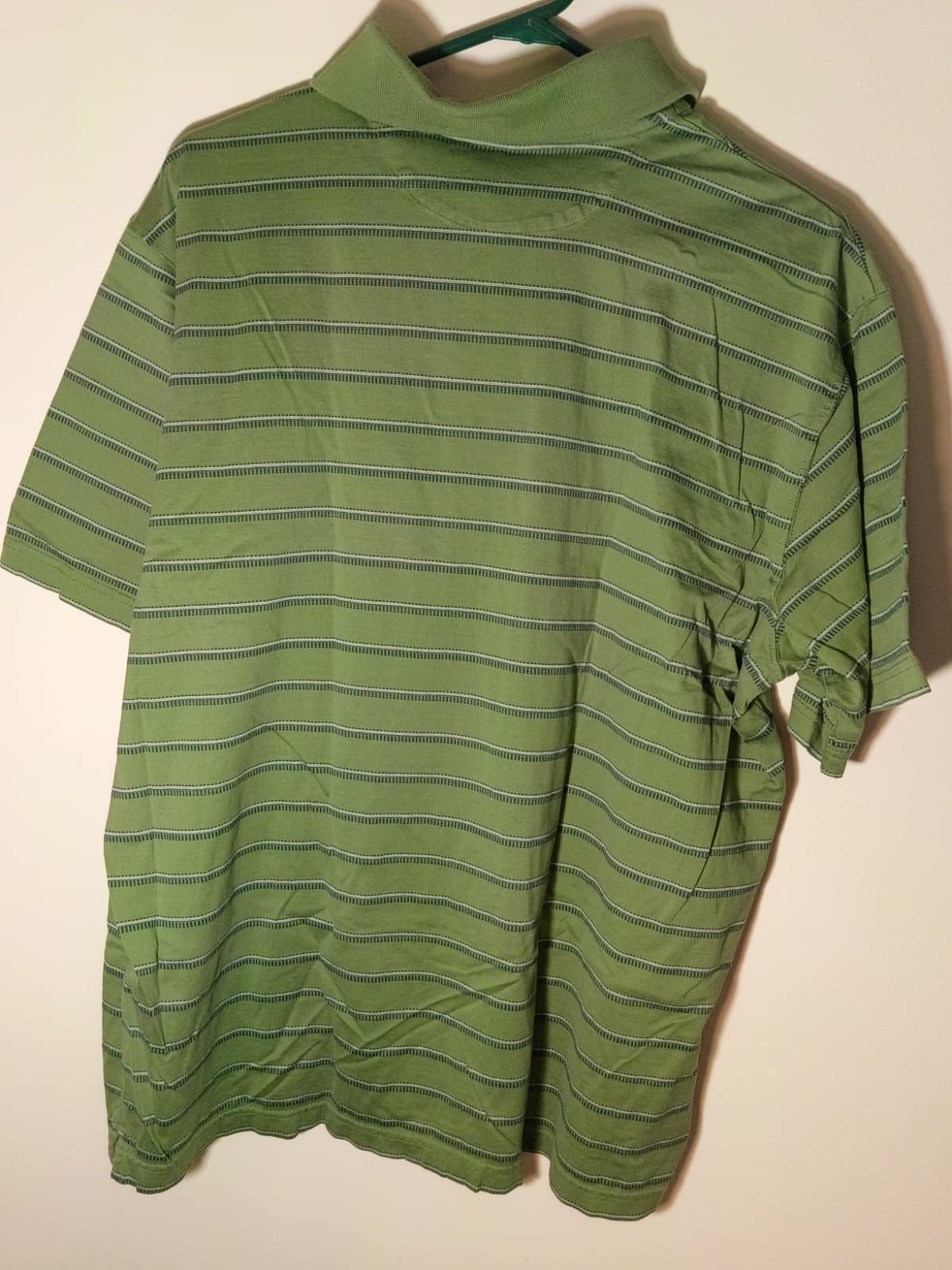 Chaps Golf Men's XL Mercerized Cotton Striped Polo Shirt Green/Blue Short Sleeve - Thumbnail 8