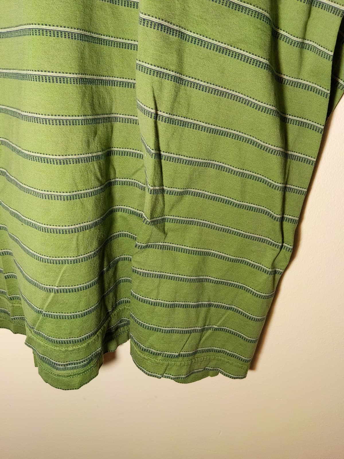 Chaps Golf Men's XL Mercerized Cotton Striped Polo Shirt Green/Blue Short Sleeve - Thumbnail 6
