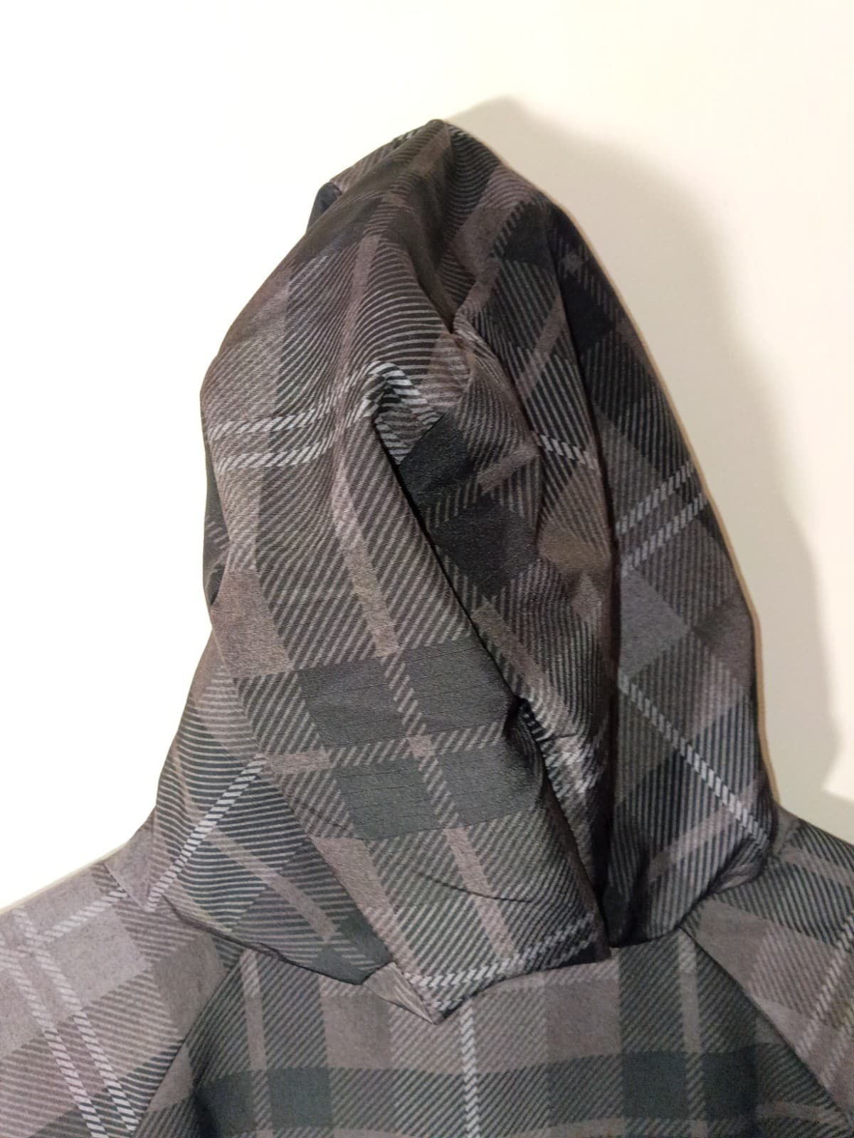 DGK 1/4 Zip Hooded Anorak Jacket Men's Size M Black Gray Plaid - Thumbnail 10