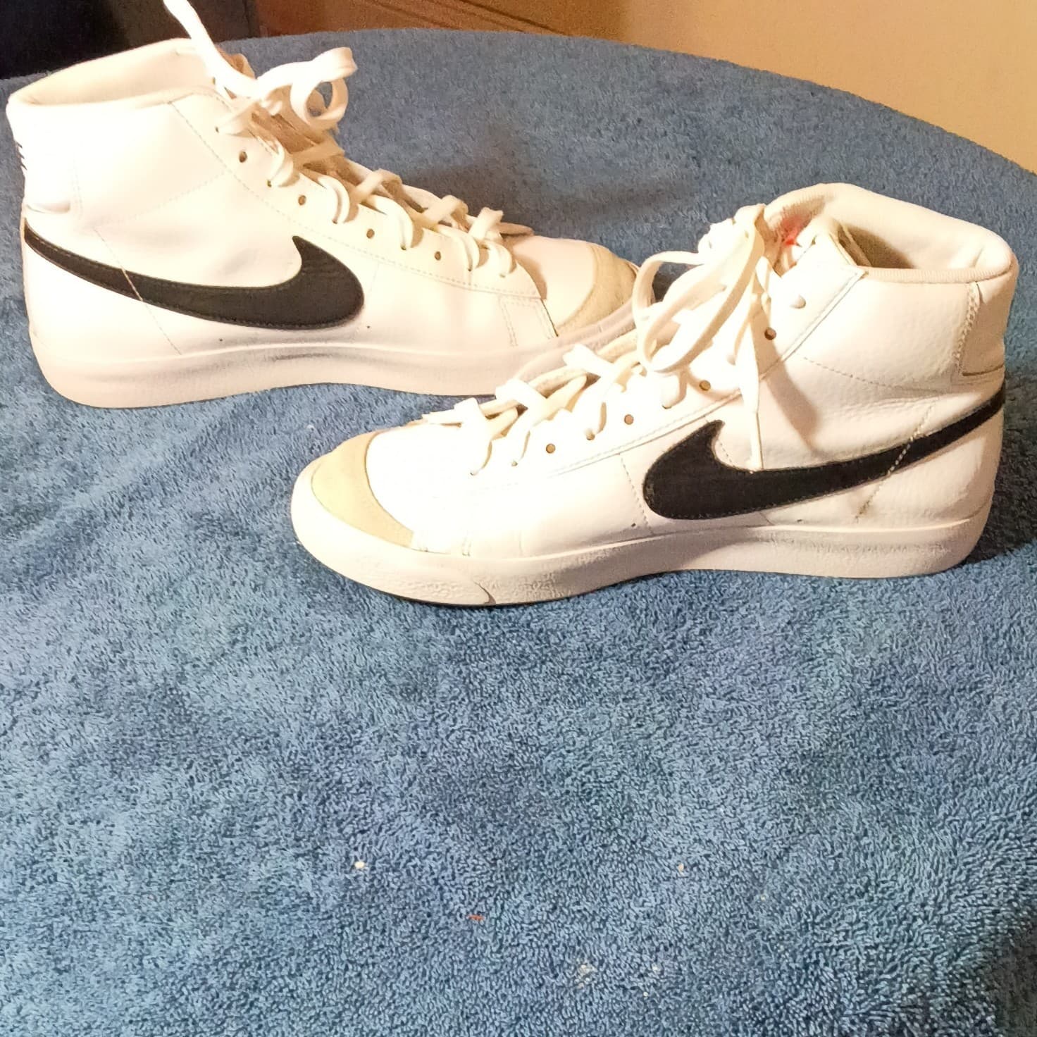 Nike Blazer Mid 77 Unisex Kids Sneaker White/Black US 7Y EU 40 DA4086-100 - Thumbnail 9
