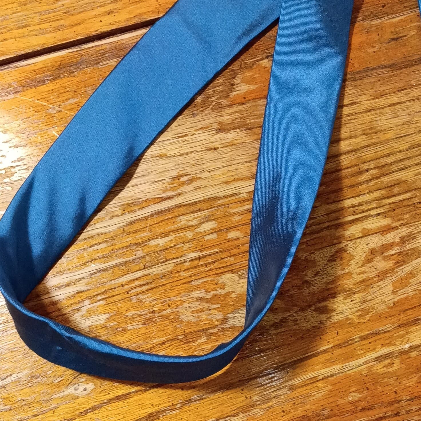 Ben Sherman Men’s Silk Satin Tie Blue Solid Classic Standard Handmade - Thumbnail 5