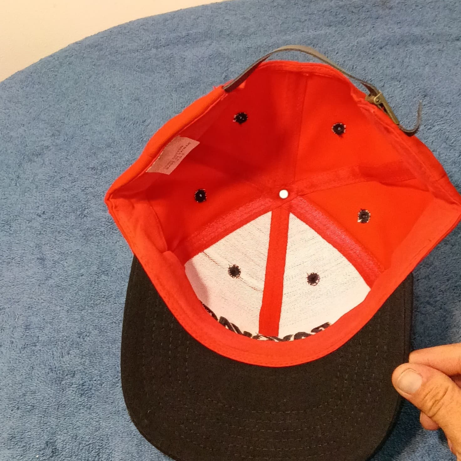 Rayovac Logo Baseball Cap Hat Mens One Size Adjustable Red Black Solid - Thumbnail 6