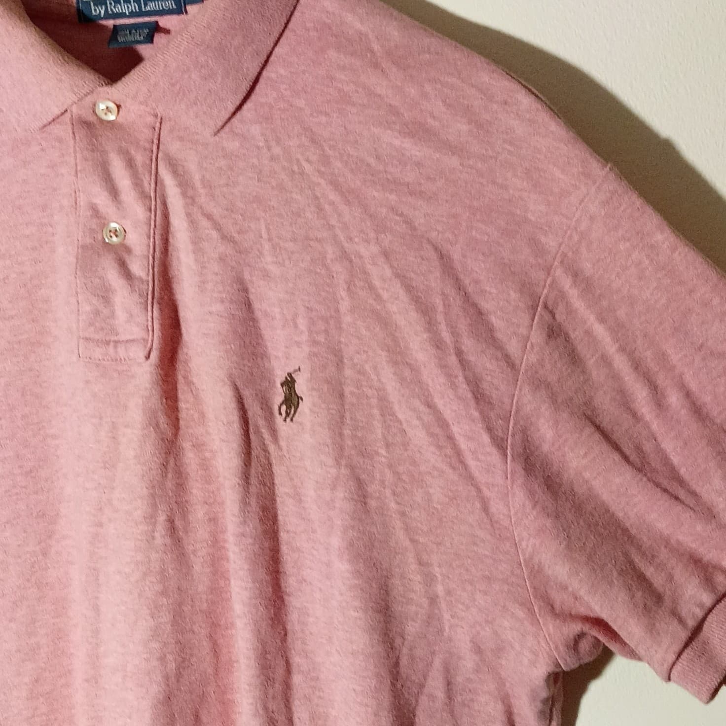 Polo by Ralph Lauren Polo Shirt Mens M Pink Cotton Short Sleeve - Thumbnail 2