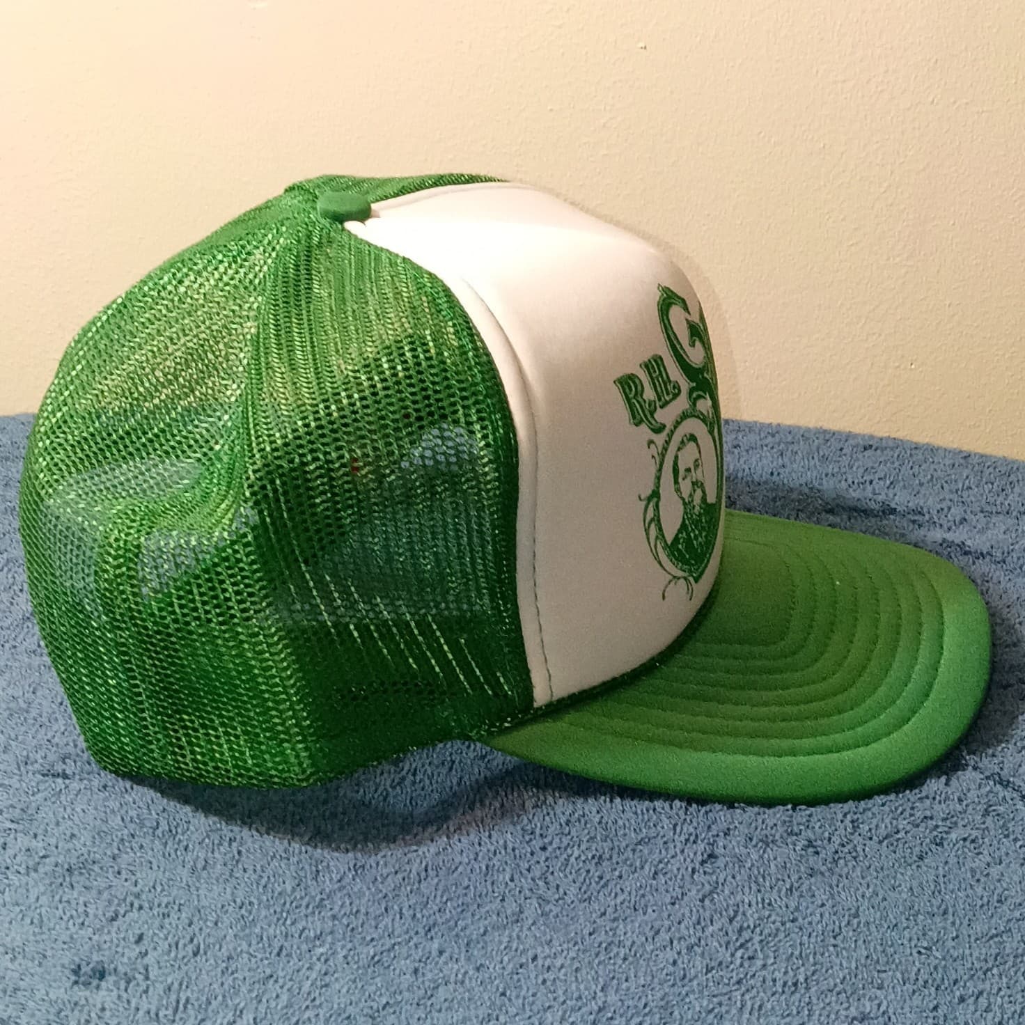 R.H. Shumway Seedsman Since 1870 Green/White Mesh Trucker Snapback Hat - Thumbnail 2
