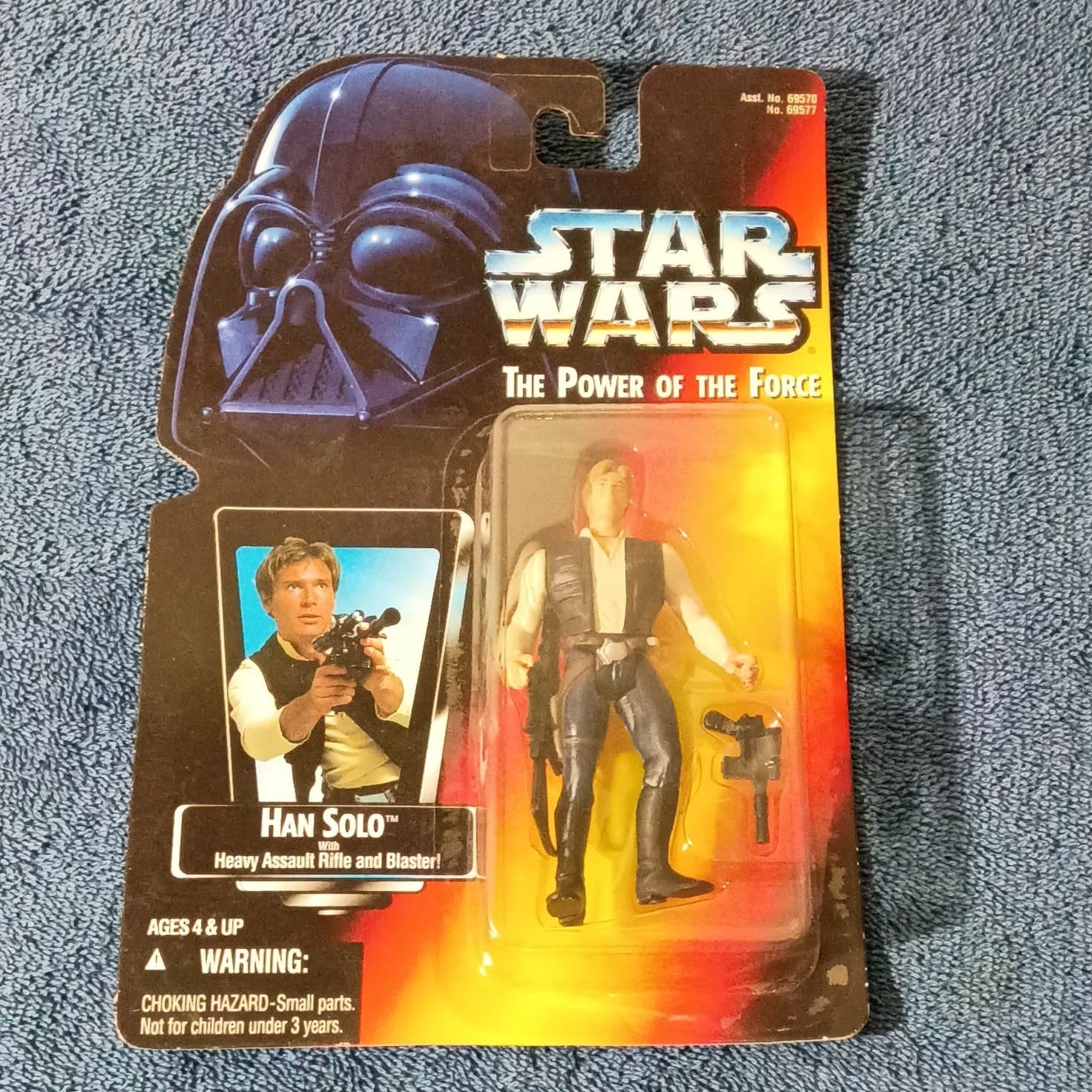Kenner Star Wars POTF Han Solo w/ Heavy Assault Rifle & Blaster 1995