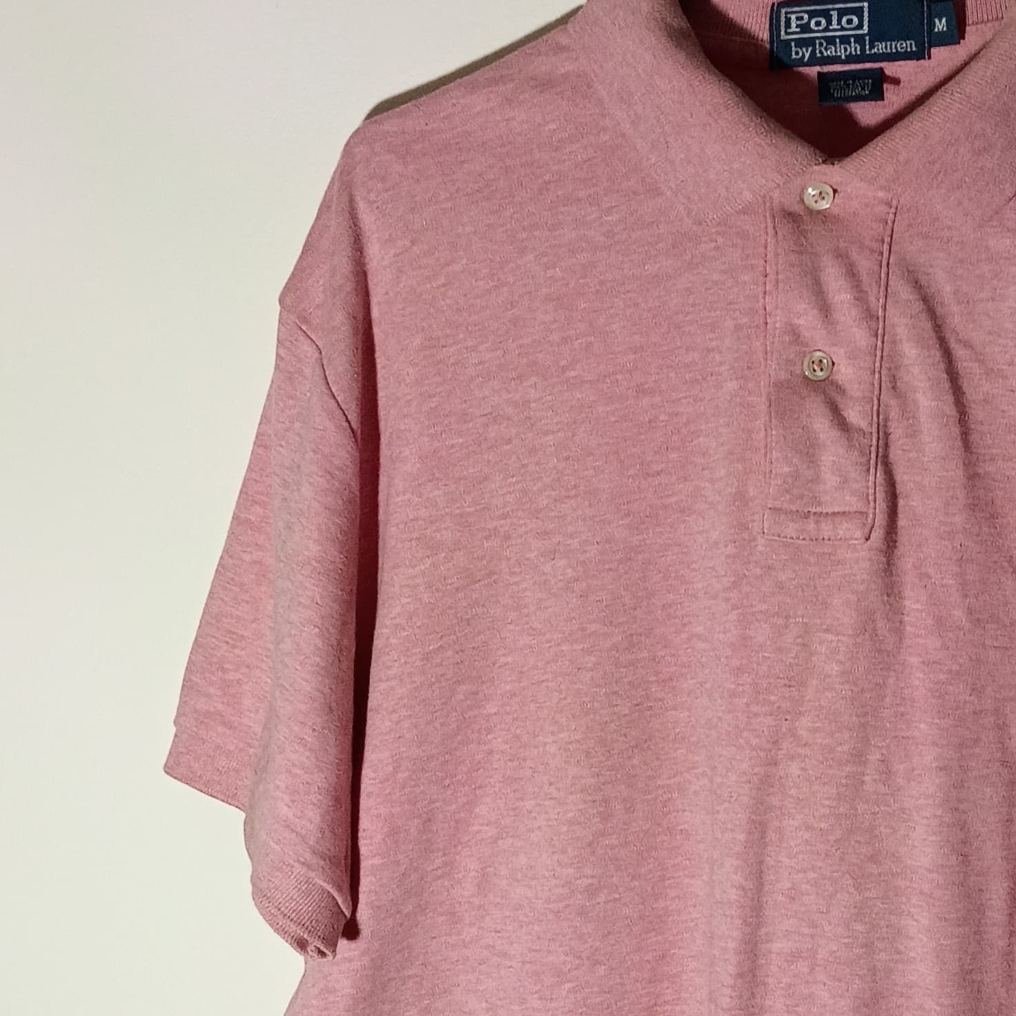 Polo by Ralph Lauren Polo Shirt Mens M Pink Cotton Short Sleeve - Thumbnail 5