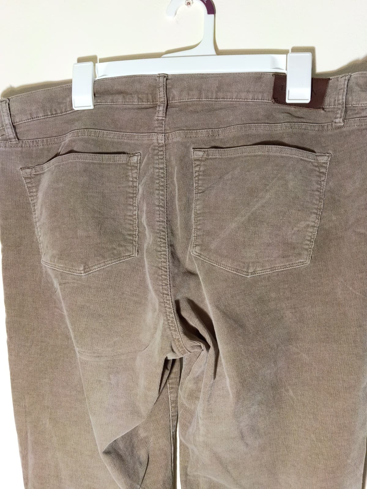 Lauren Ralph Lauren Brown Corduroy Straight Pants Zip Pockets Sz 14 - Thumbnail 5