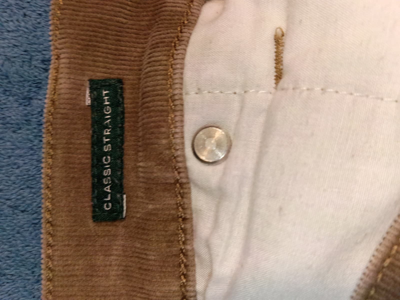 Lauren Ralph Lauren Brown Corduroy Straight Pants Zip Pockets Sz 14 - Thumbnail 9