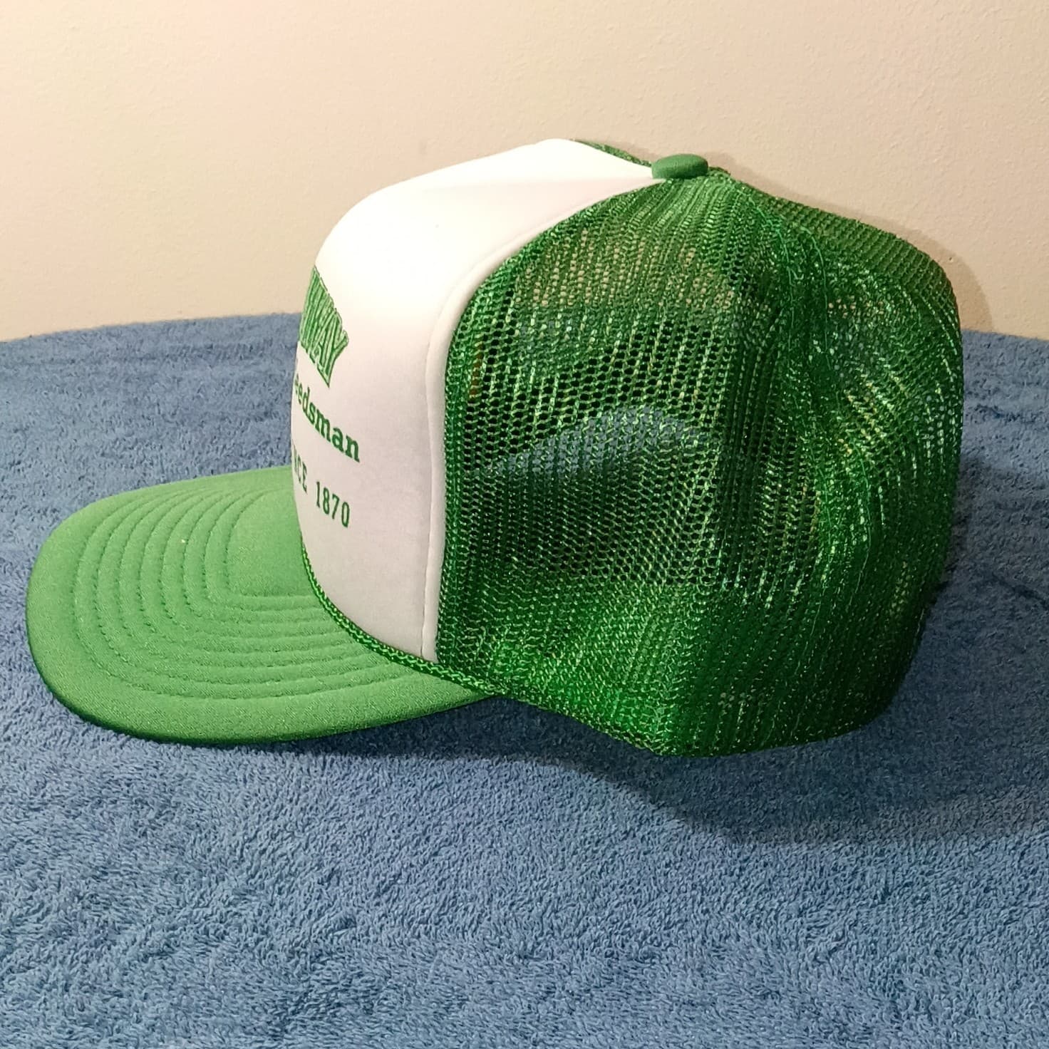 R.H. Shumway Seedsman Since 1870 Green/White Mesh Trucker Snapback Hat - Thumbnail 4