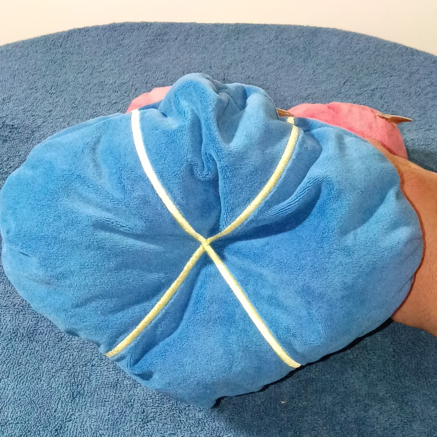 Kirby Plush Stuffed Animal Character Toy - Pink with Blue Hat Costume - Thumbnail 6