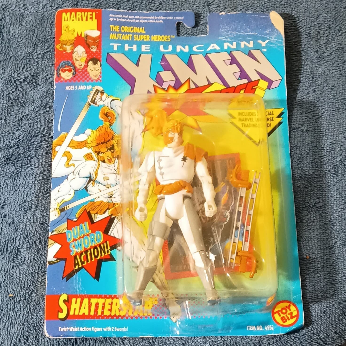 Toy Biz X-Men The Uncanny X-Men Shatterstar Action Figure Boxed w/ Sword