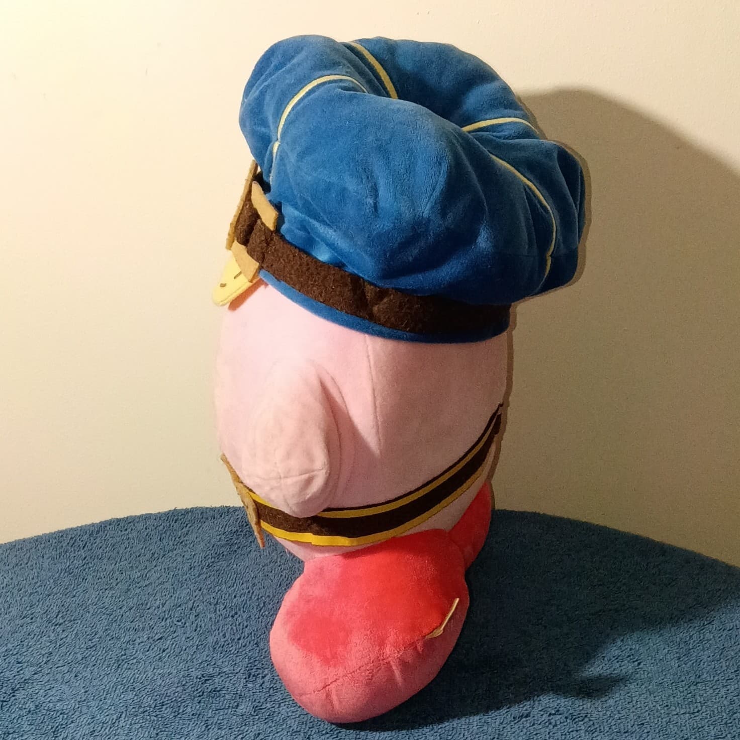 Kirby Plush Stuffed Animal Character Toy - Pink with Blue Hat Costume - Thumbnail 4