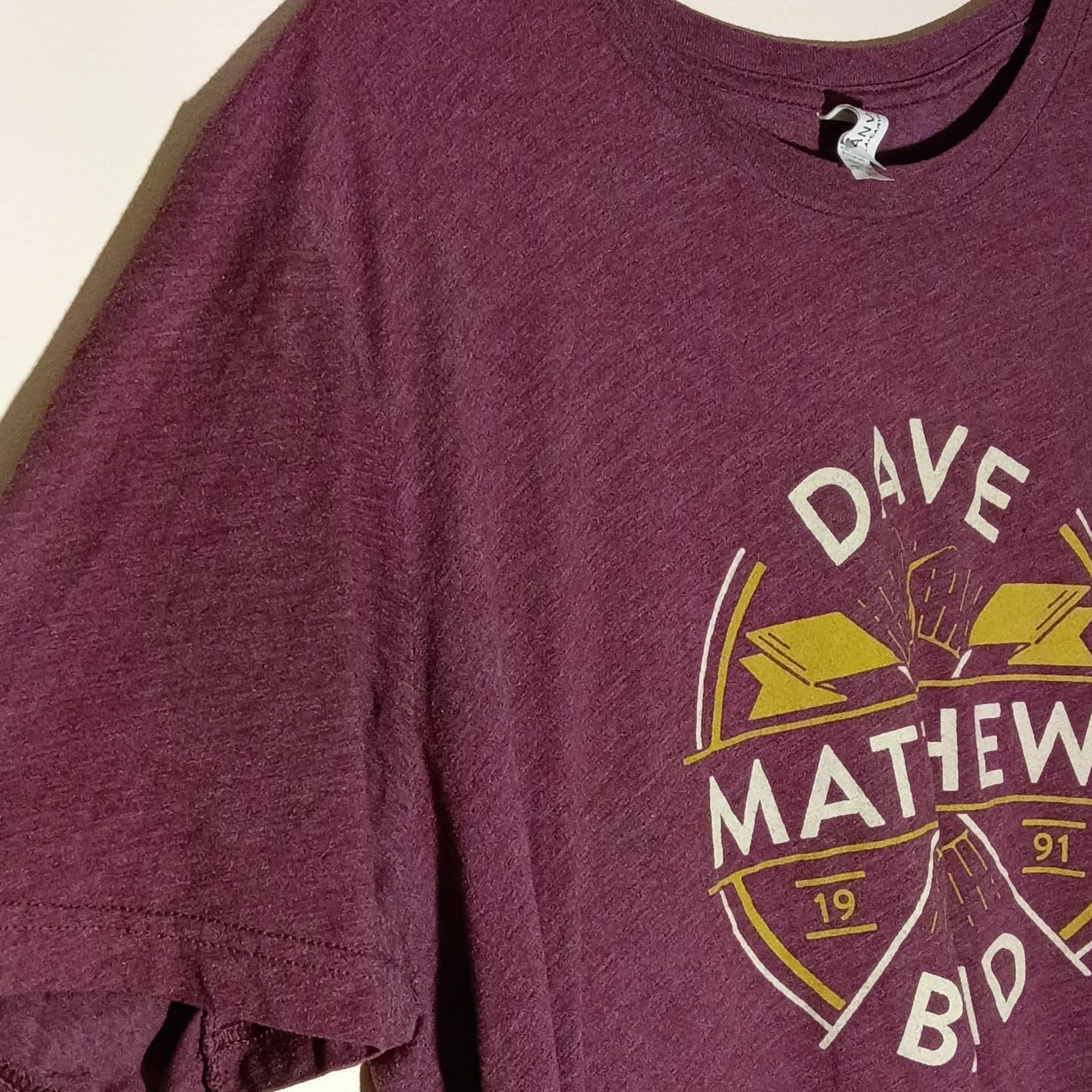 Bella+Canvas Dave Matthews Band Purple Graphic T-Shirt XL Rock & Pop - Thumbnail 5