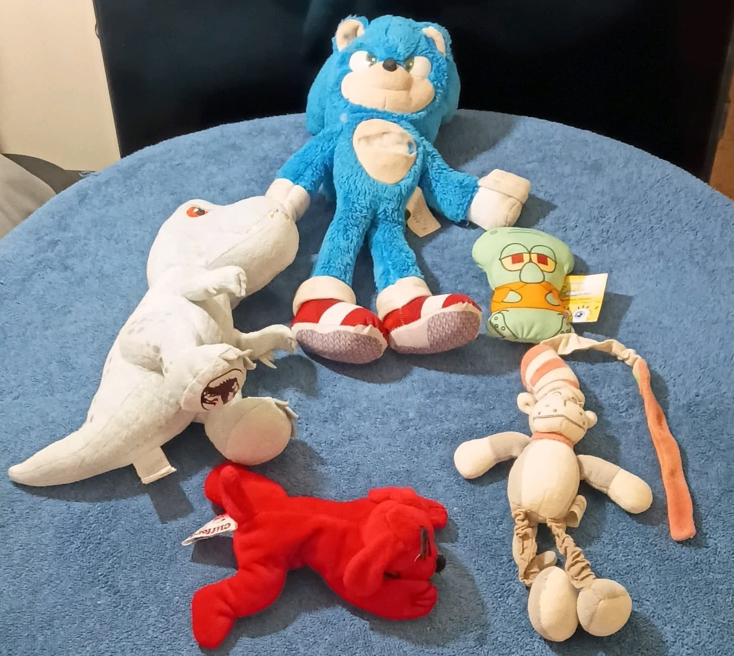 Sonic the Hedgehog 2 Plush Stuffed Toy Small 6-14in Blue Washable 2022 lot of 5