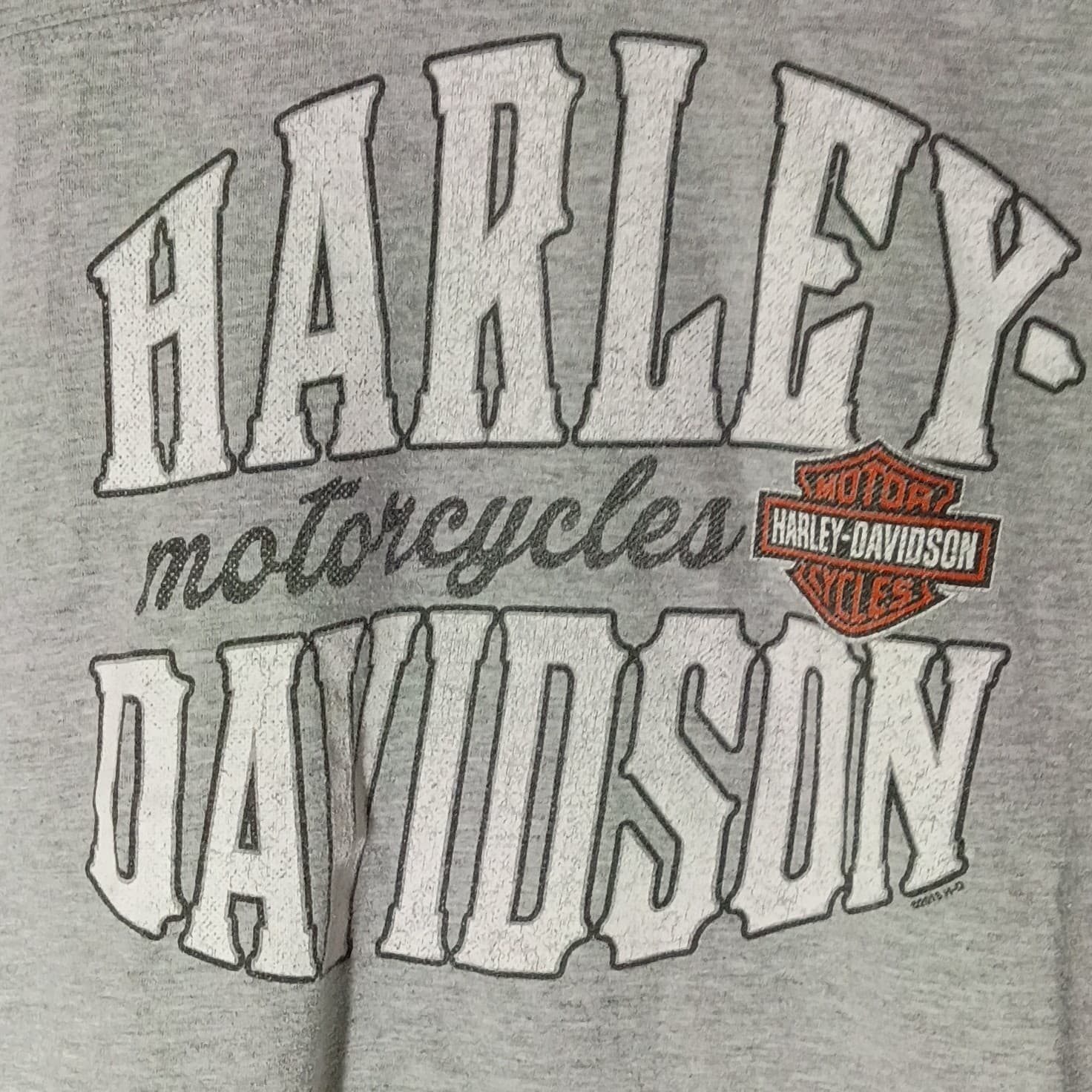 HARLEY DAVIDSON Motorcycles V-Neck T Shirt Women's Large Heather Grey - Thumbnail 7
