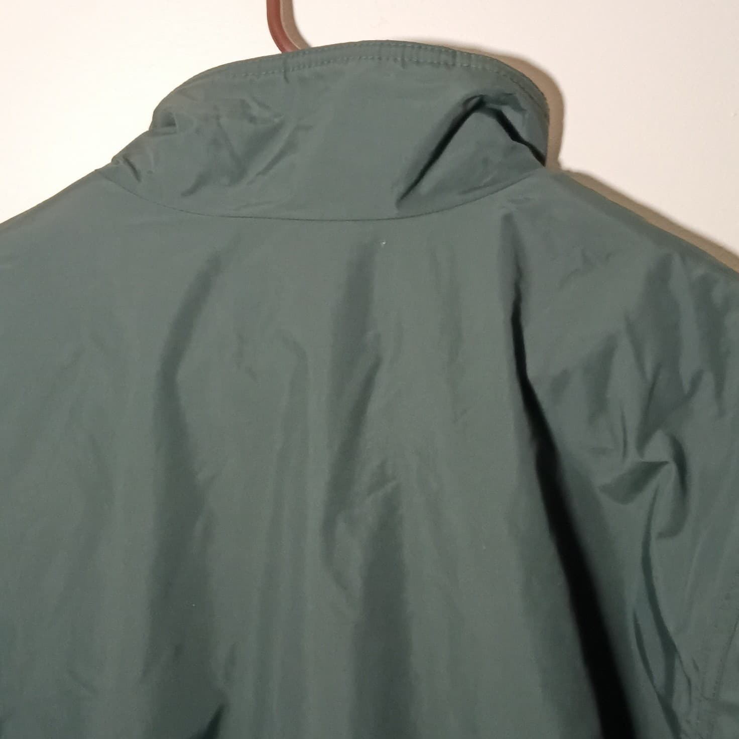 L.L.Bean Men's XL Green Full Zip Lined Nylon Jacket Stand-Up Collar Embroidered - Thumbnail 11