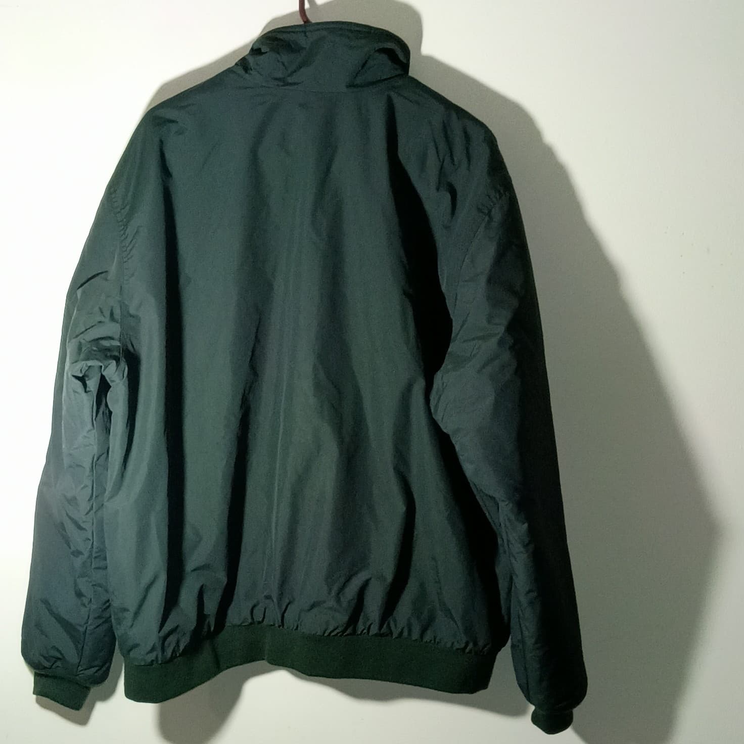 L.L.Bean Men's XL Green Full Zip Lined Nylon Jacket Stand-Up Collar Embroidered - Thumbnail 10