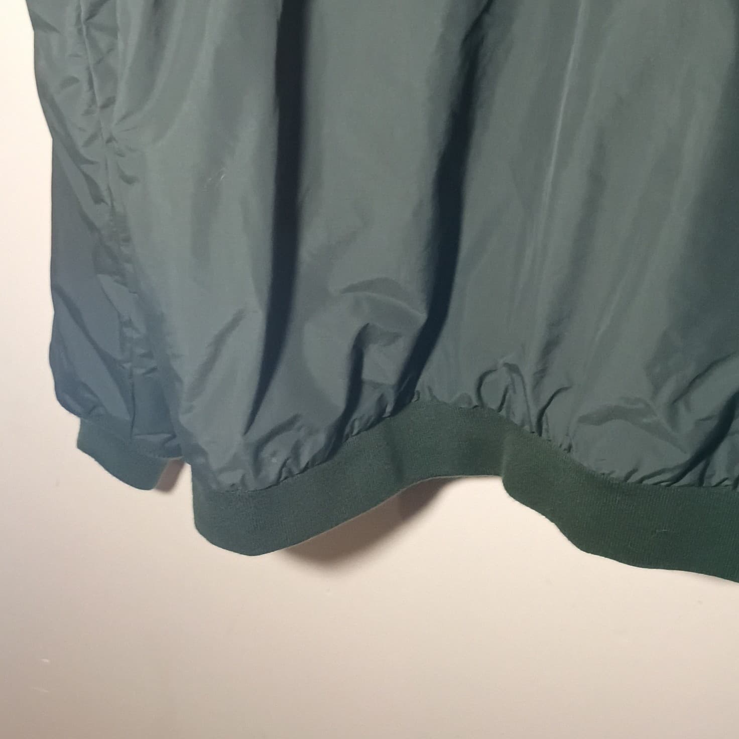 L.L.Bean Men's XL Green Full Zip Lined Nylon Jacket Stand-Up Collar Embroidered - Thumbnail 14