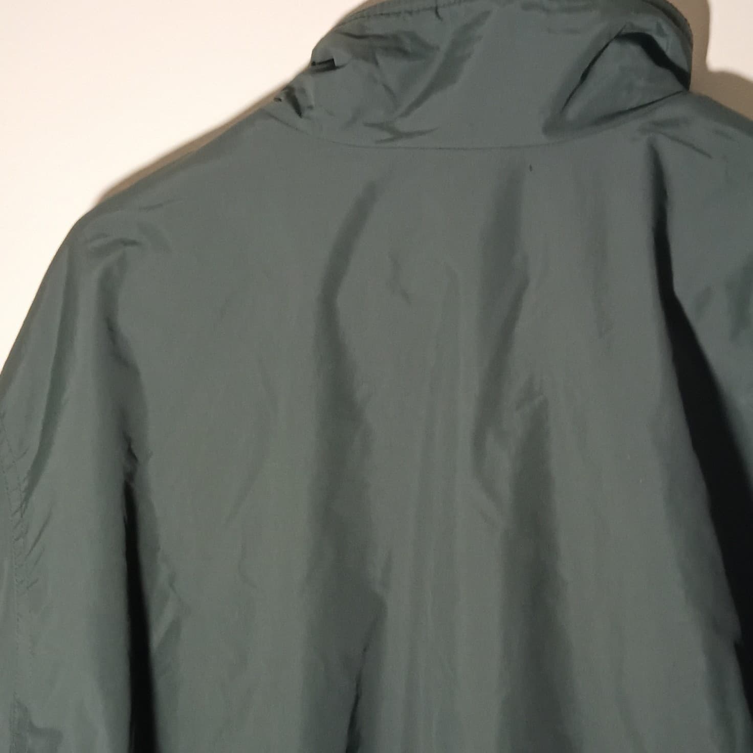 L.L.Bean Men's XL Green Full Zip Lined Nylon Jacket Stand-Up Collar Embroidered - Thumbnail 16