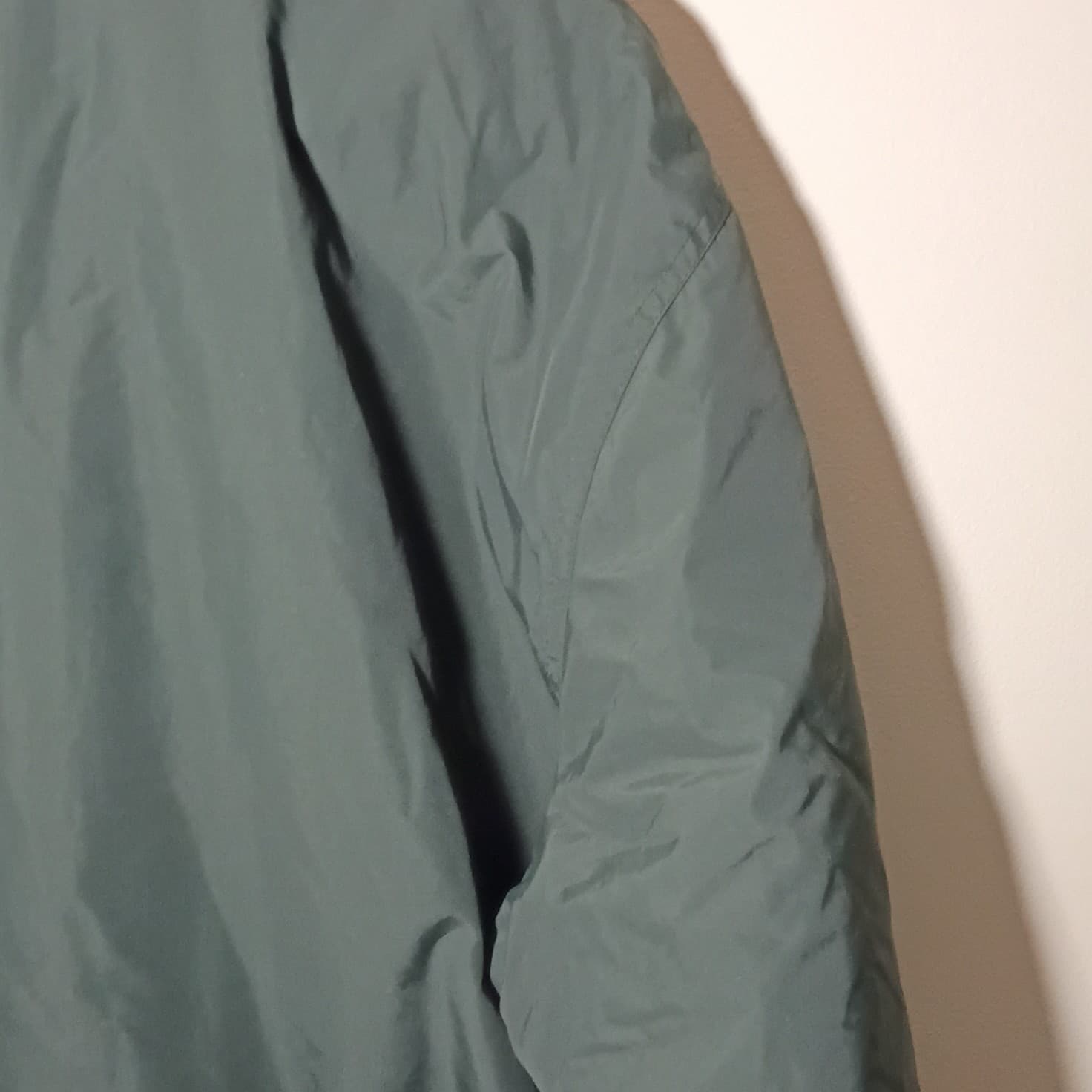 L.L.Bean Men's XL Green Full Zip Lined Nylon Jacket Stand-Up Collar Embroidered - Thumbnail 12