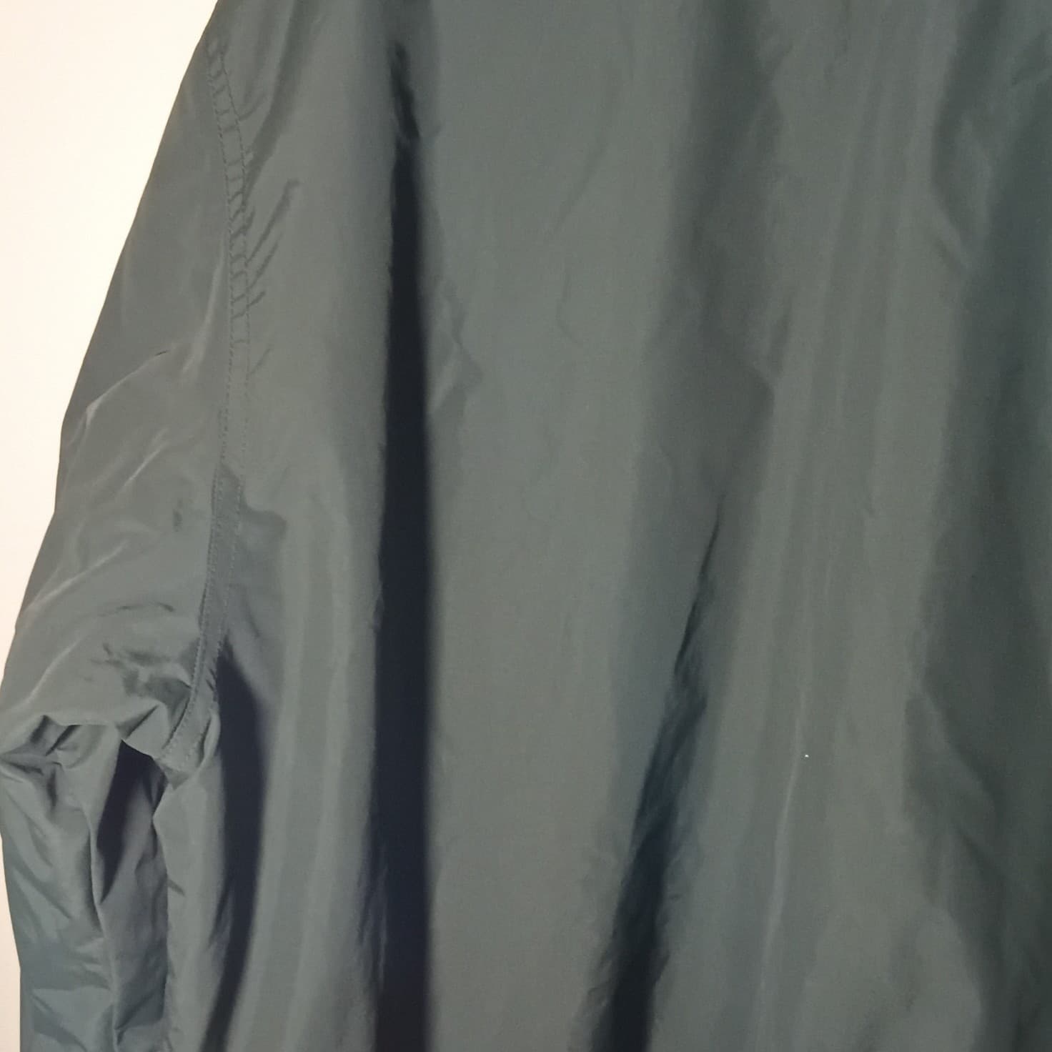L.L.Bean Men's XL Green Full Zip Lined Nylon Jacket Stand-Up Collar Embroidered - Thumbnail 15
