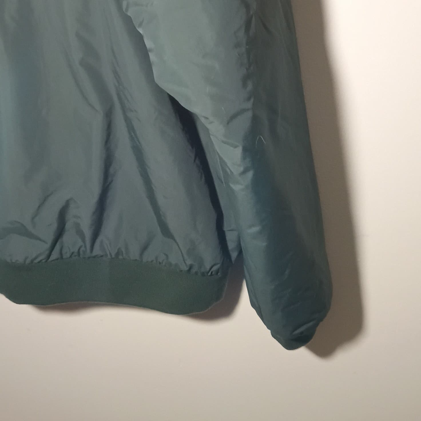 L.L.Bean Men's XL Green Full Zip Lined Nylon Jacket Stand-Up Collar Embroidered - Thumbnail 13