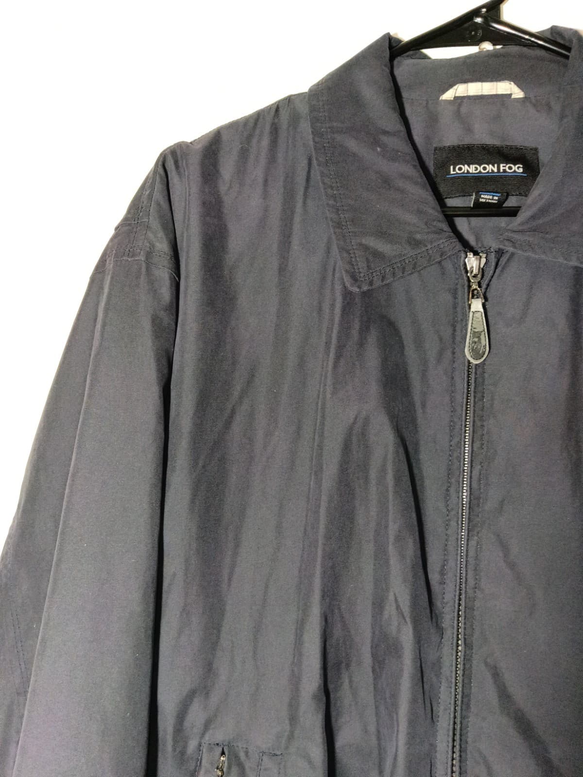 London Fog Men’s Navy Blue Zip-Up Jacket Size XL Mesh Lining Zip Pockets Vented - Thumbnail 6