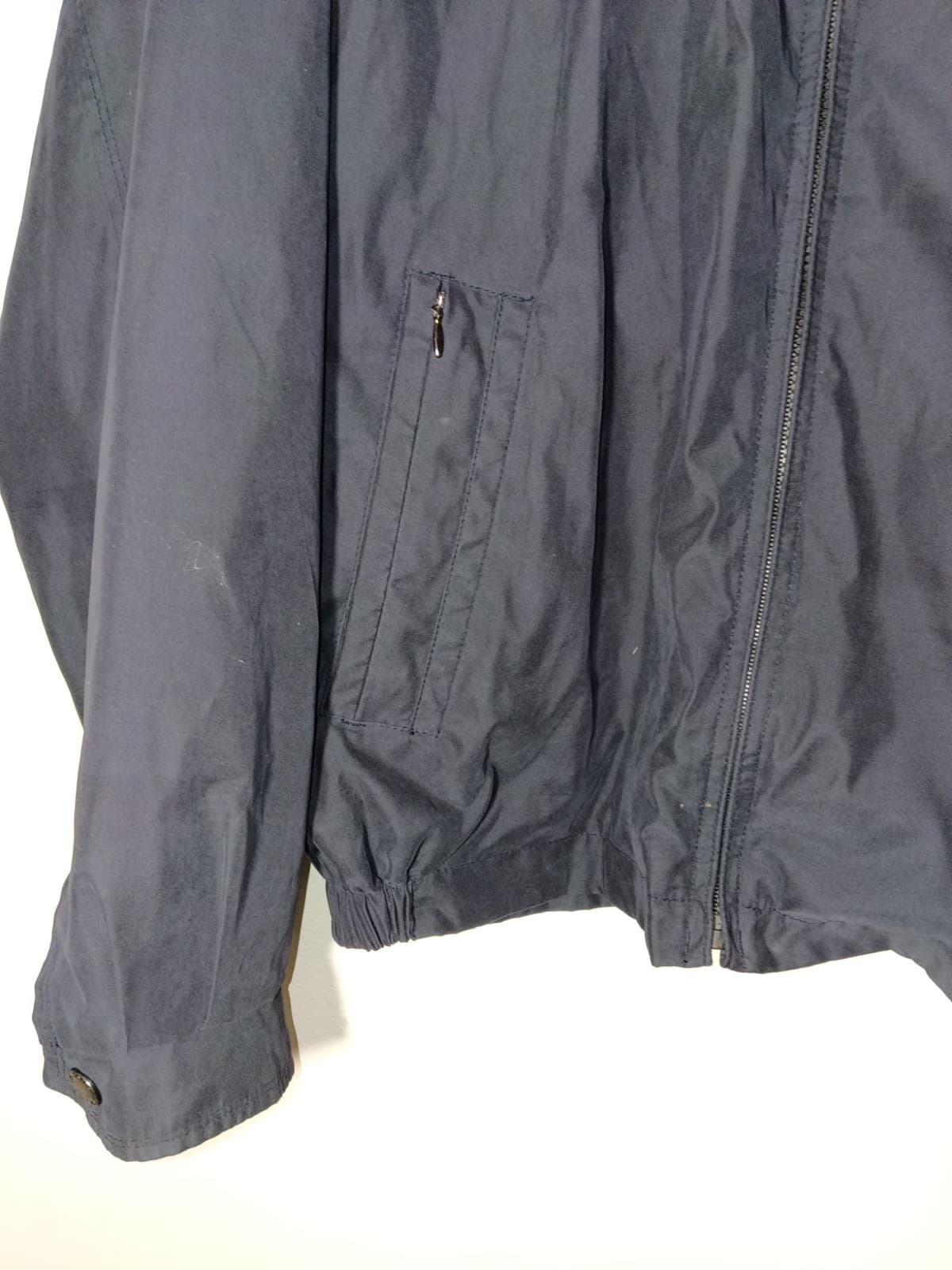 London Fog Men’s Navy Blue Zip-Up Jacket Size XL Mesh Lining Zip Pockets Vented - Thumbnail 5