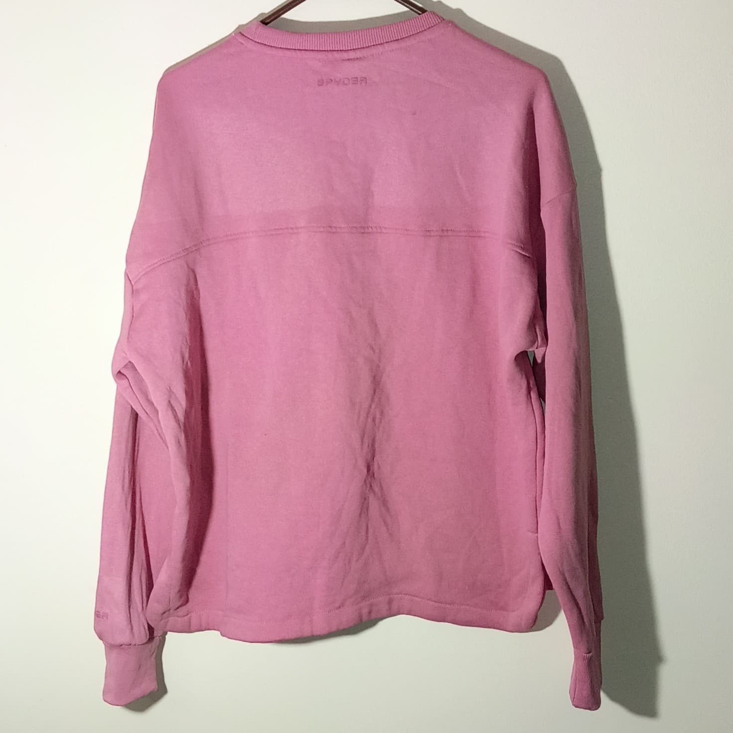 Spyder Pink Logo Crewneck Fleece Cotton Pullover Sweatshirt Women's L - Thumbnail 9