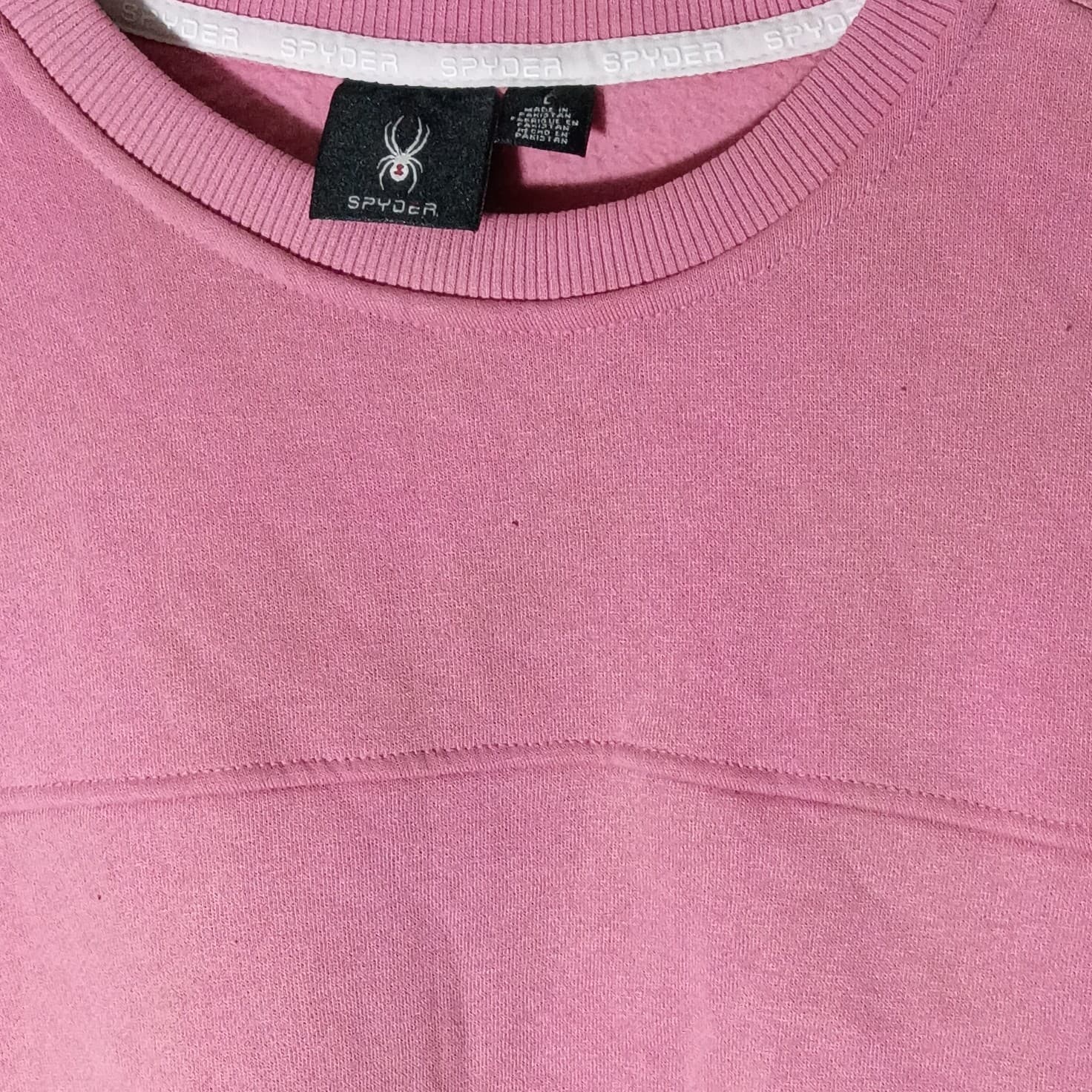 Spyder Pink Logo Crewneck Fleece Cotton Pullover Sweatshirt Women's L - Thumbnail 8