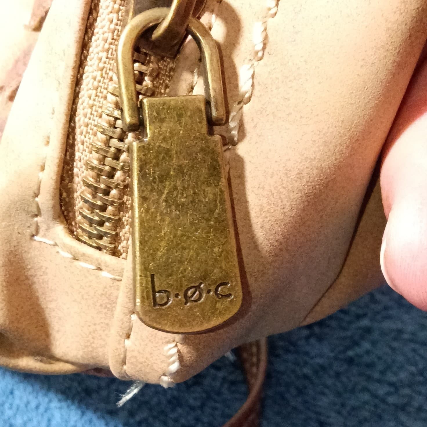 BOC Crossbody Purse Shoulder Bag Brown Tan Leather Born Concept B.O.C. Handbag - Thumbnail 23