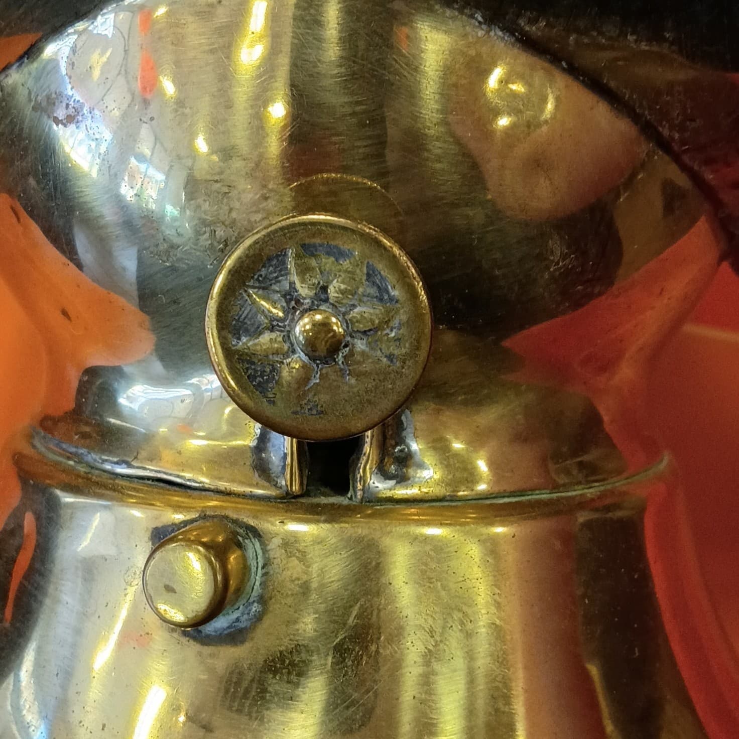 Vintage Brass HOWES & BURLEY BIRMINGHAM ILLUMINATED SIDE CAR LAMP Old Original - Thumbnail 16