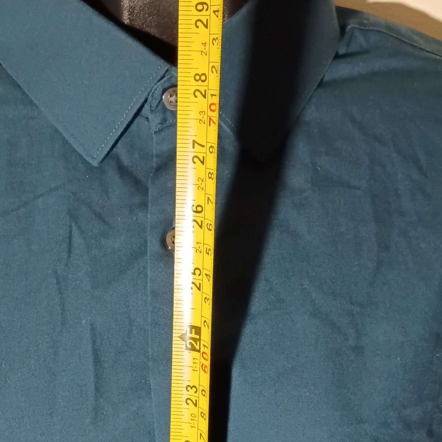 J.Ferrari Slim Fit Shirt Mens 16.5 Blue Button Up Long Sleeve Cotton Blend Shirt - Thumbnail 10