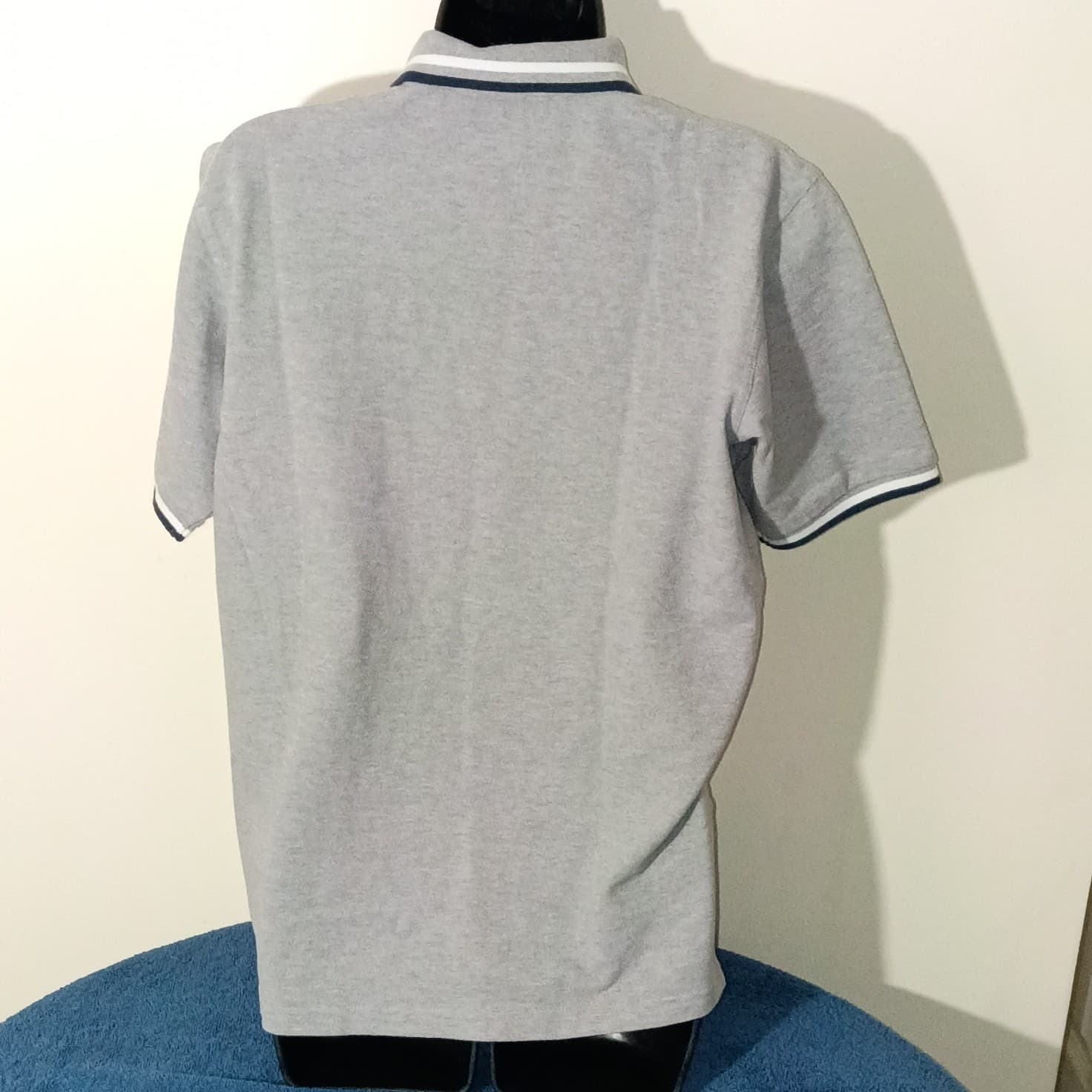 Brooks Brothers Short Sleeved Classic Slim Fit Gray Pique Polo Top Size XL - Thumbnail 6