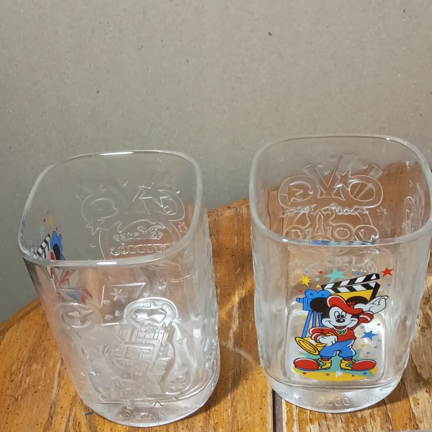 Antique 2000 Walt Disney World McDonalds Disney Glasses Cups Mickey VTG Set of 8 - Thumbnail 5