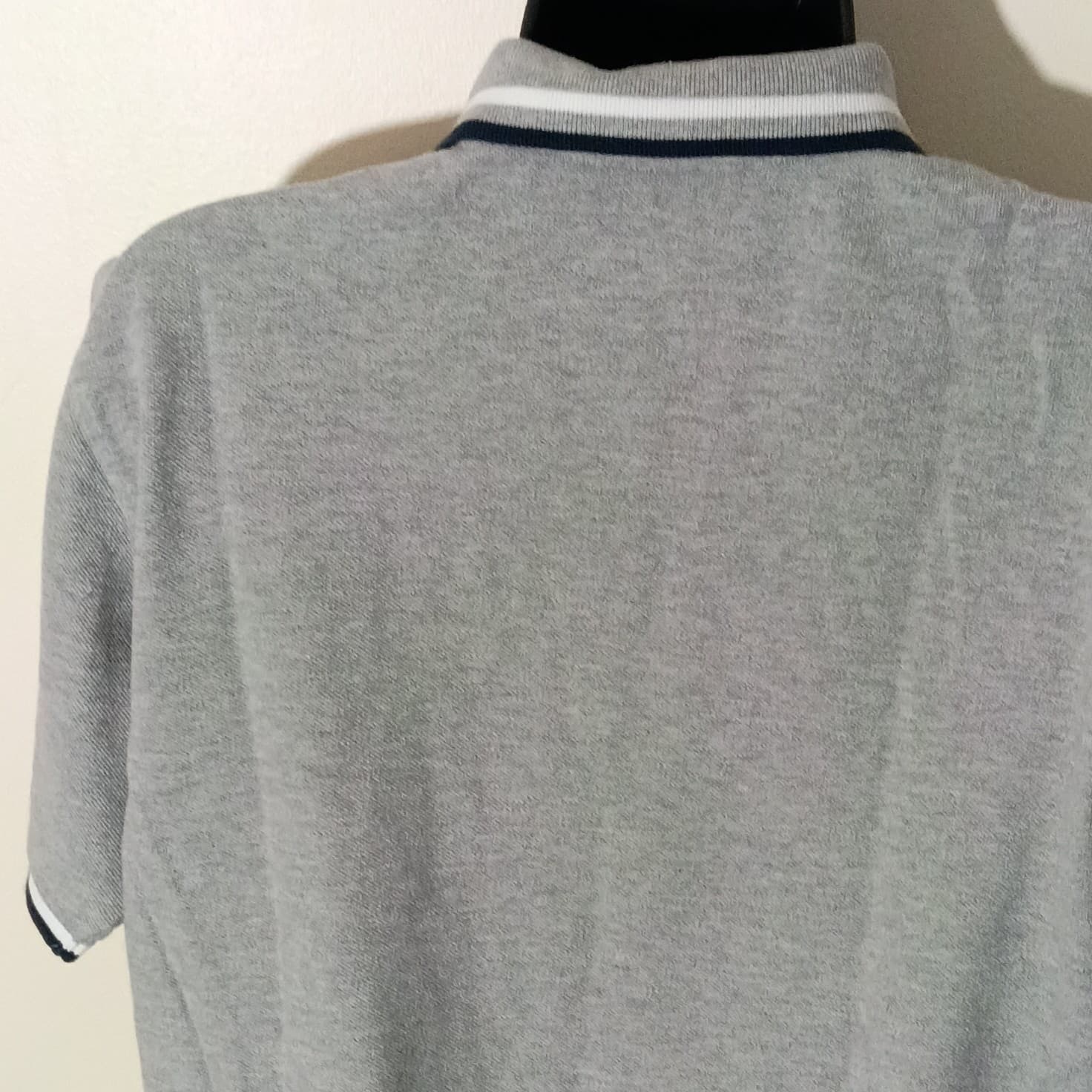 Brooks Brothers Short Sleeved Classic Slim Fit Gray Pique Polo Top Size XL - Thumbnail 8