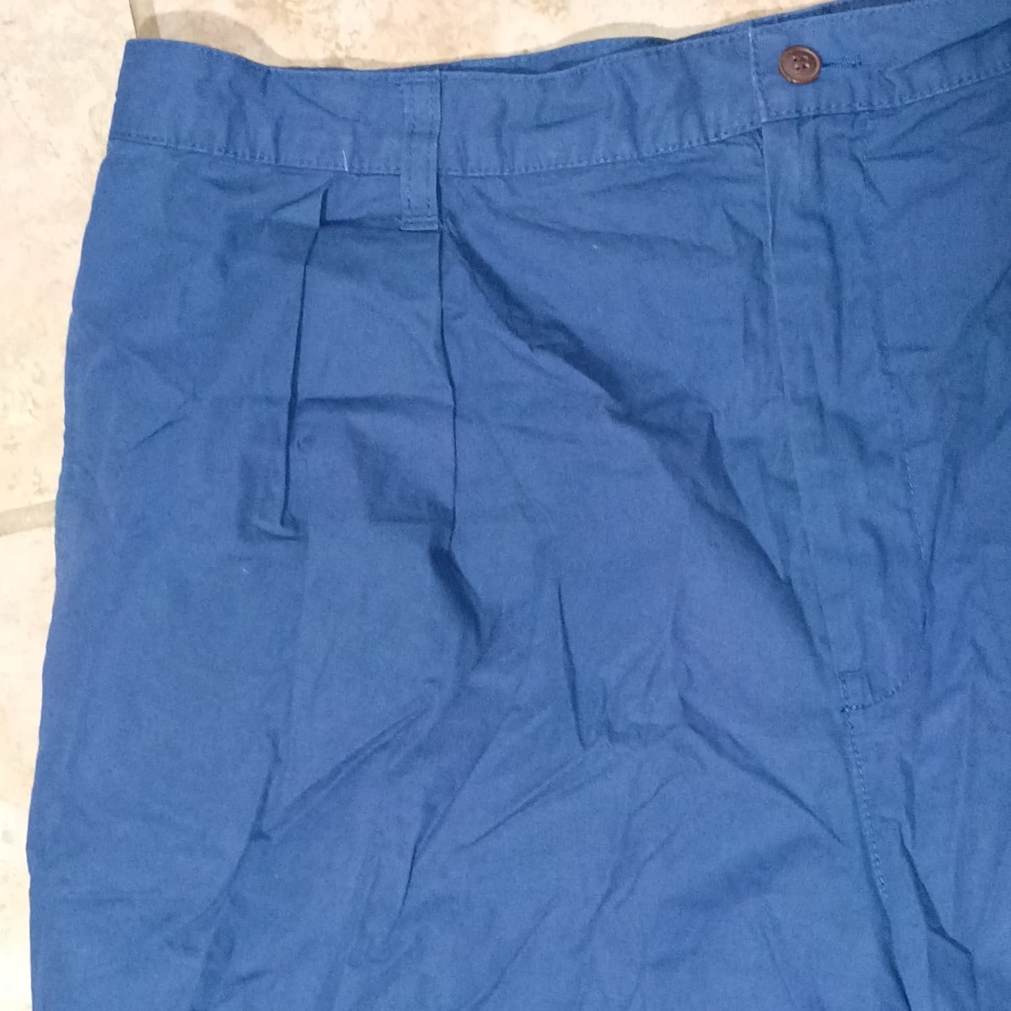 Chaps Ralph Lauren Shorts Mens 40 Blue Pleated Chino Cotton Pockets Summer - Thumbnail 7