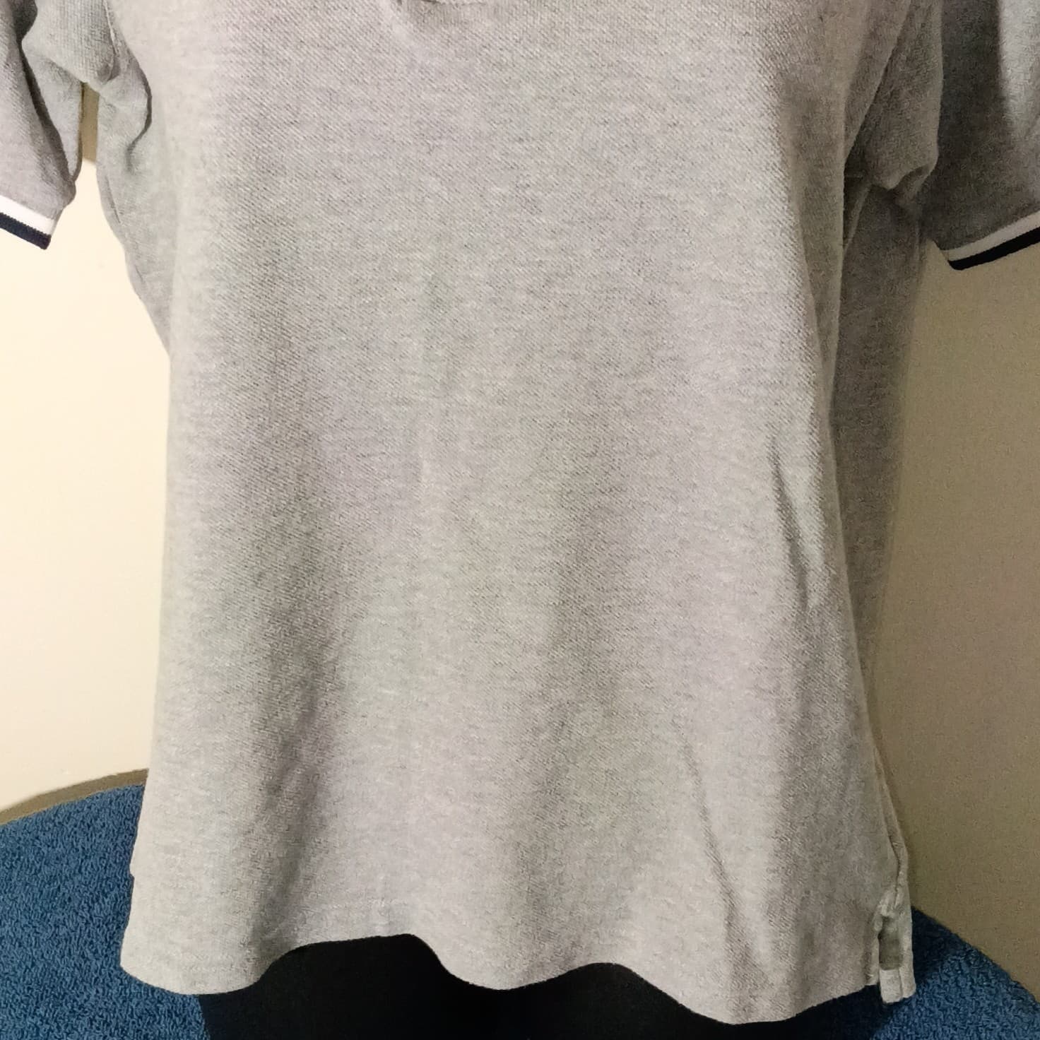 Brooks Brothers Short Sleeved Classic Slim Fit Gray Pique Polo Top Size XL - Thumbnail 5